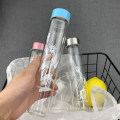 265ml Thin Long Shape Highborosilicate Glass Water Bottle, Glass Tea Bottle Juice Bottle